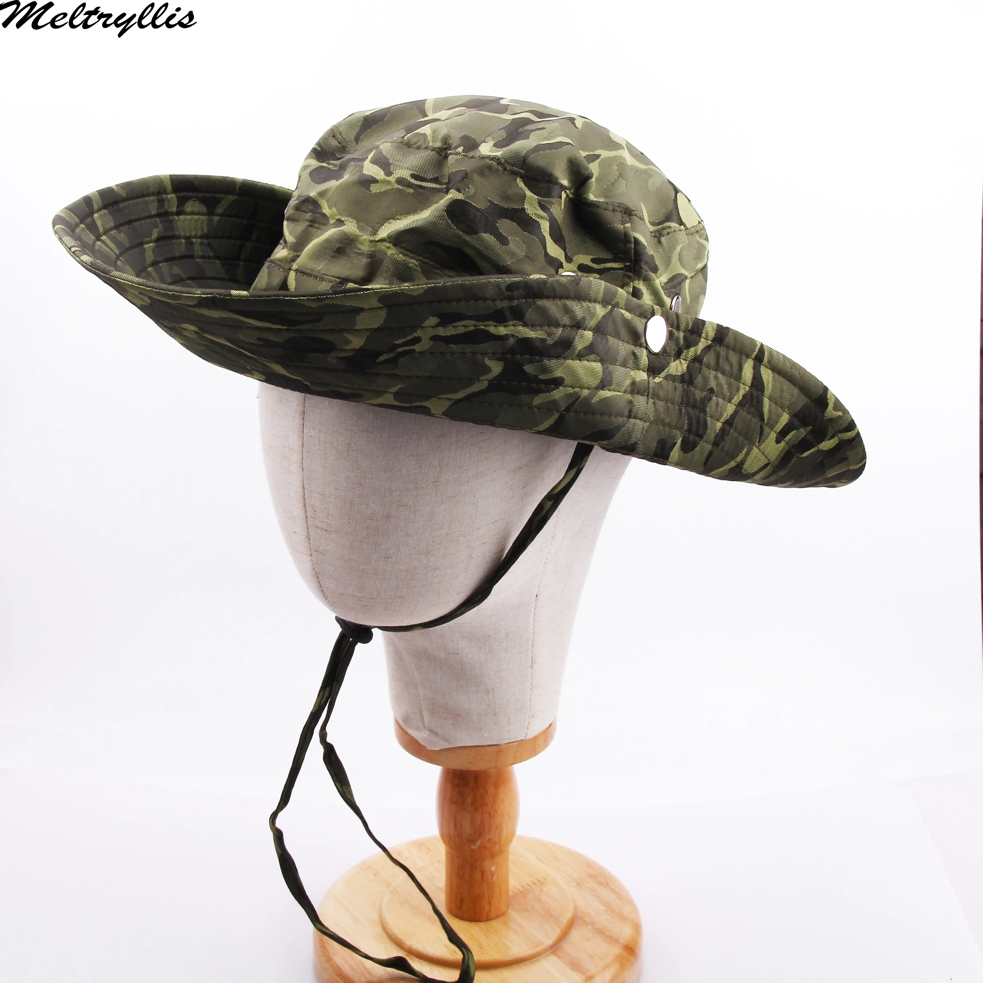Панама в стиле милитари для мужчин и женщин модная камуфляжная шляпа с завязками