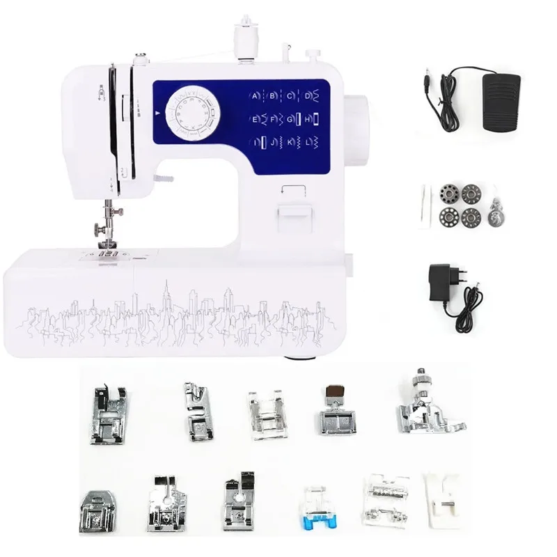Электрические мини-швейные машины бытовая портативная Ночная педаль с ножной