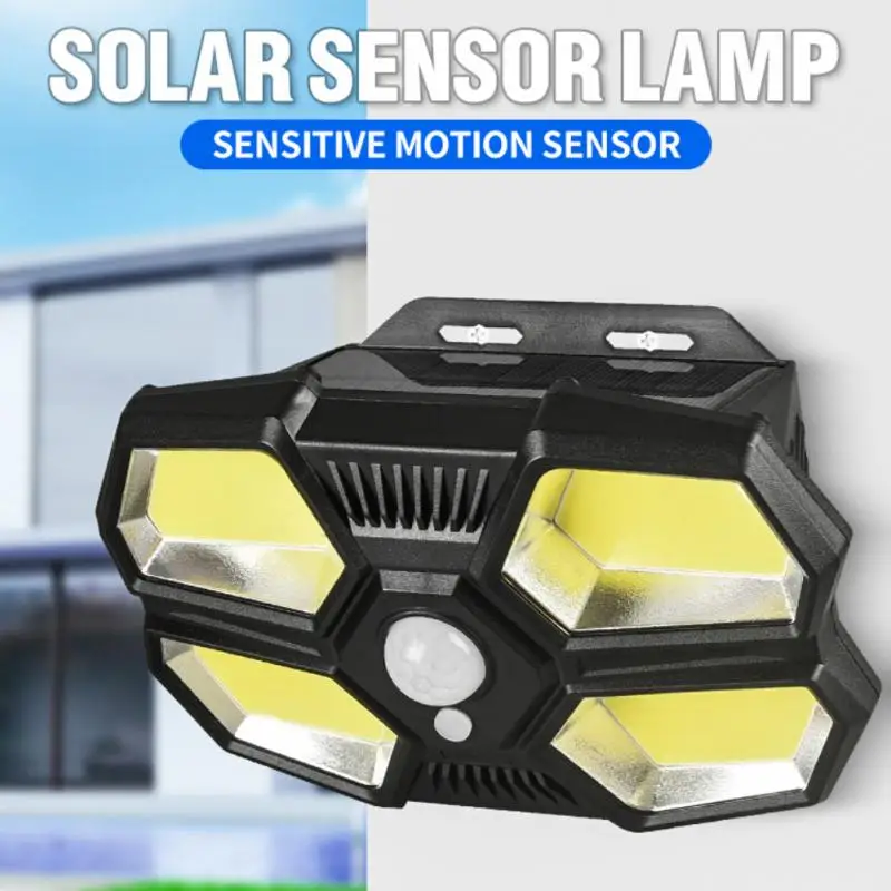 

LED Solar Light Outdoor Human Induction PIR Motion Sensor 120° Illumination Waterproof Remote Control Wall Lamp Garden Supplies