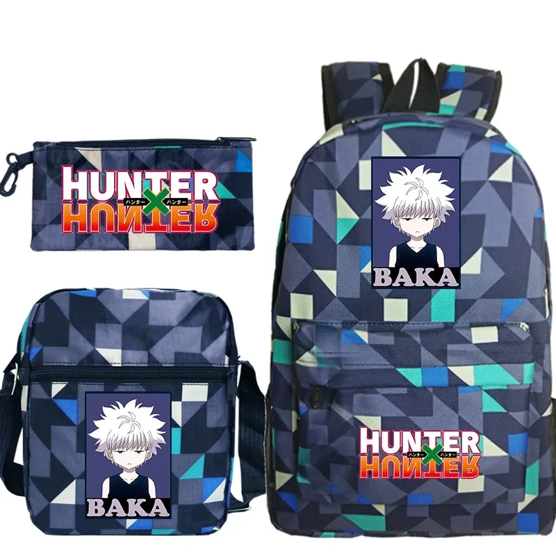 Рюкзак для книг в стиле аниме HUNTER X BAKA школьные ранцы девочек-подростков Черный