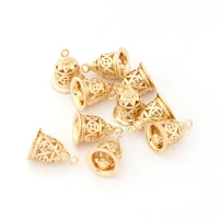 new trendy vintage bell shape design pendant charms for jewelry diy making copper necklace charm accessories jewellery