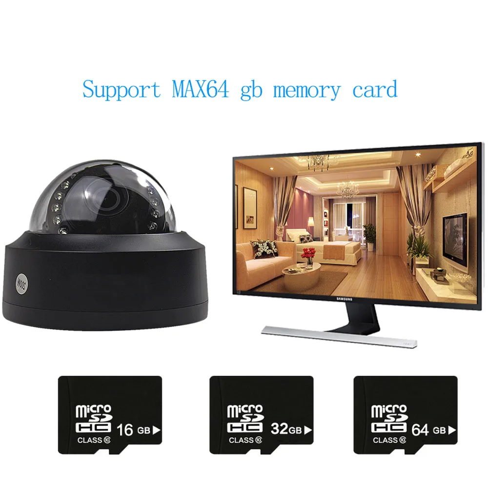 Умная купольная IP камера с Wi Fi для Sony323 1080P CMOS встроенный микрофон videcam SD карта P2P CCTV