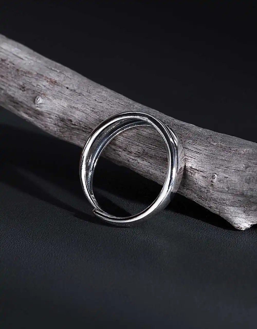 

925 Sterling Silver for Women Ring Simple Latitude Ring N25 Ring Couple Ring Adjustable Size Ring Thai Silver Jewelry