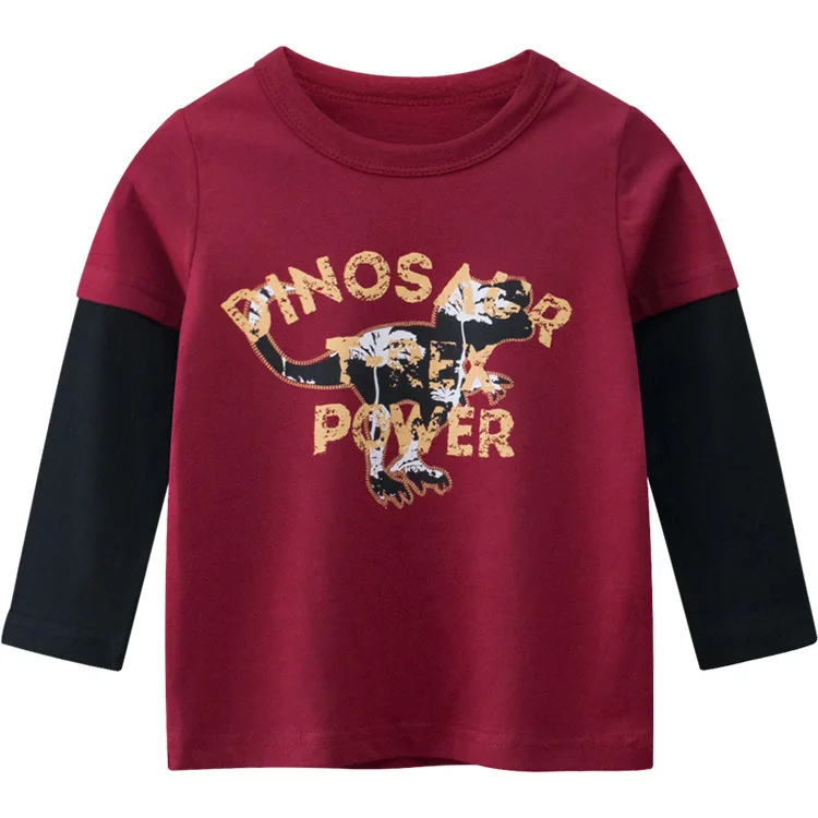 

Baby Boys Dinosaur Long Sleeve T Shirts Autumn Winter Cotton Car Boys Tops Kids Cartoon T Shirt for Boys Clothes