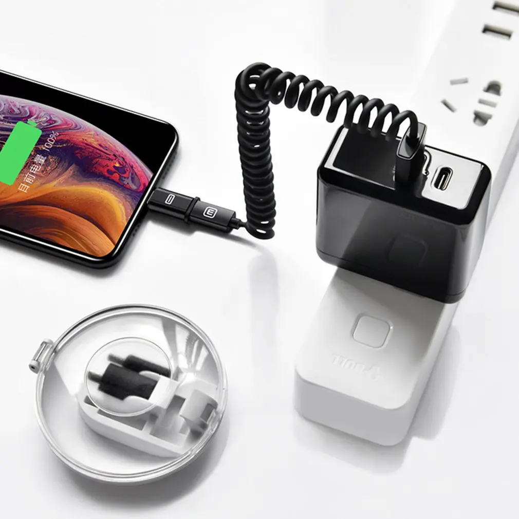 Один тройной зарядный кабель для мобильного телефона Apple Android Type-C