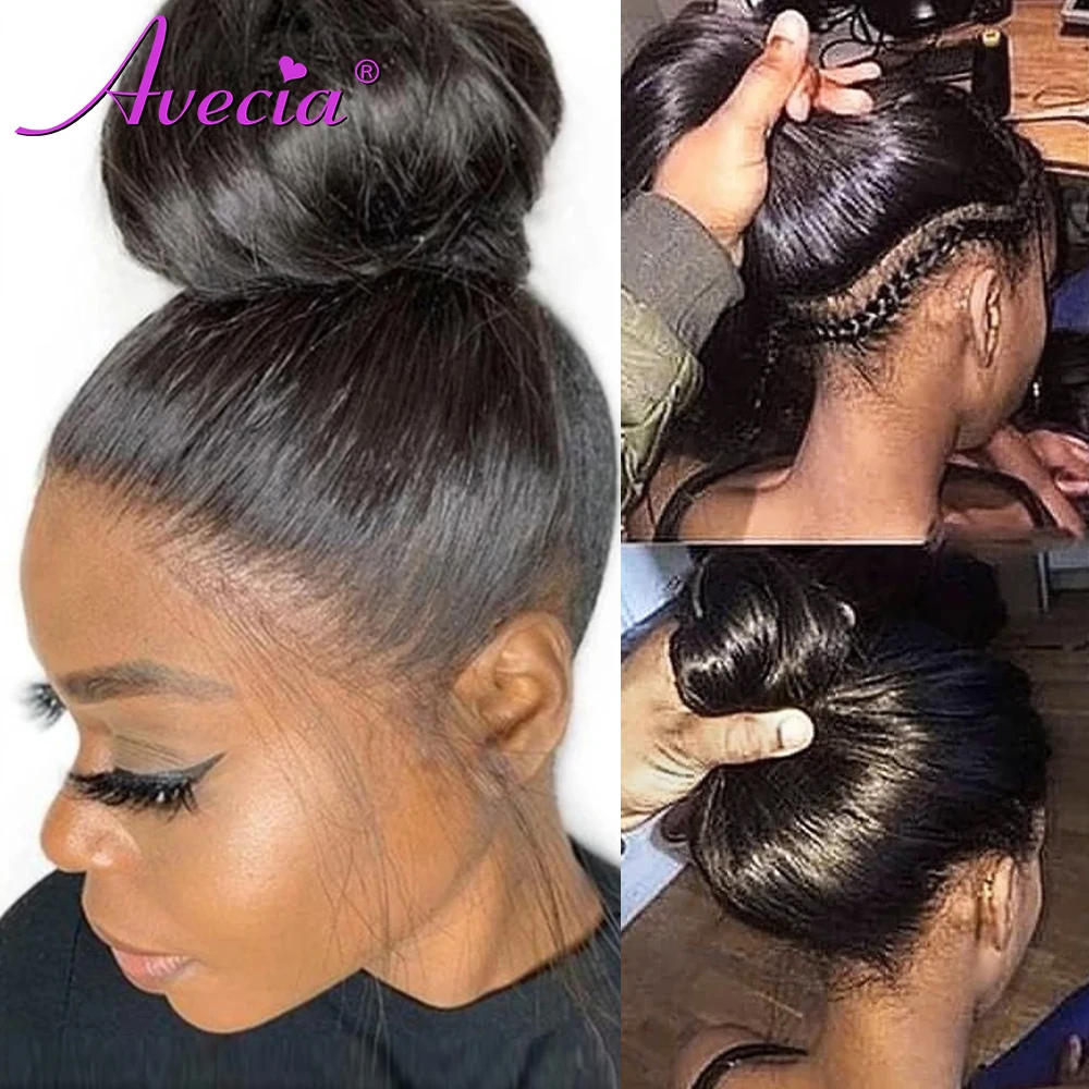 Прямые парики из человеческих волос на полной сетке бразильские Реми