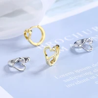 girls small hoop earrings heart shape goldenwhite minimal hoops tiny female earring piercing jewelry lovely gifts for women