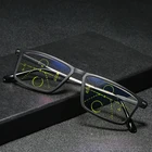 Мультифокальные очки для чтения унисекс, из титана с эффектом памяти, при близорукости, дальнозоркости и пресбиопии, ZP-1023