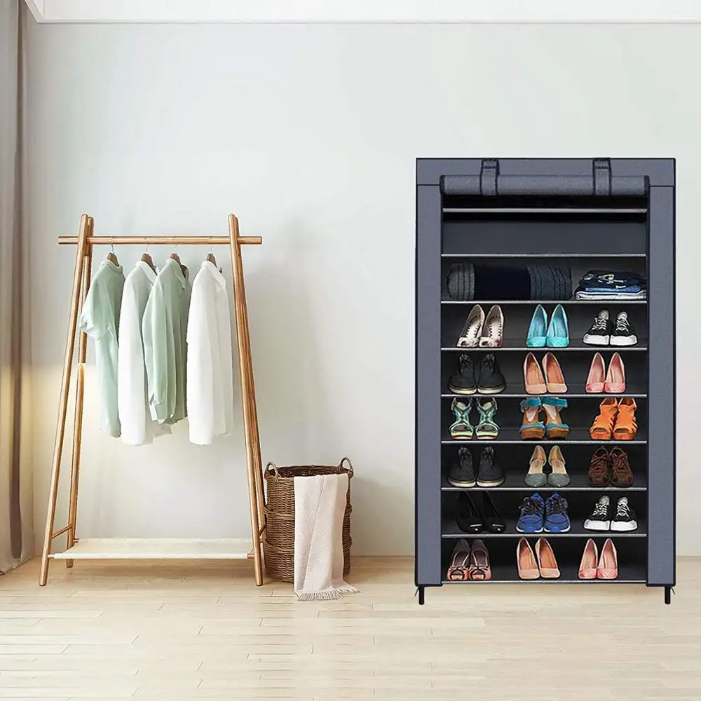 Нетканый шкаф для обуви полка хранения из холста органайзер пылезащитный чехол