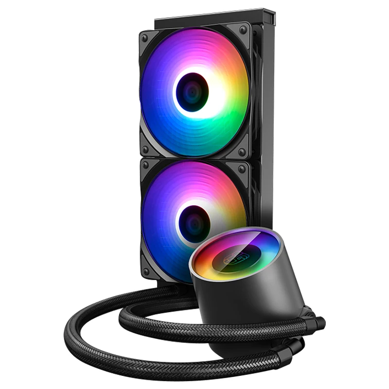 Жидкий кулер для процессора Deepcool CASTLE 240 RGB V2 мм двойные бесшумные вентиляторы 120 PWM
