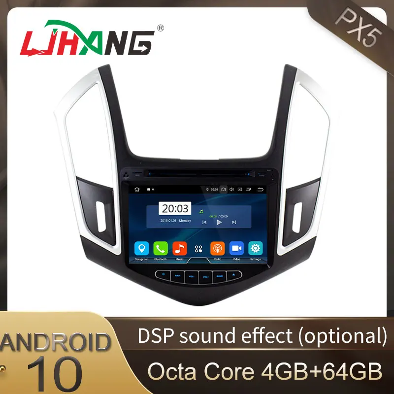 Автомобильный мультимедийный DVD-плеер LJHANG 8 дюймов Android 10 для CHEVROLET CRUZE 2013 2014 2015 2 Din