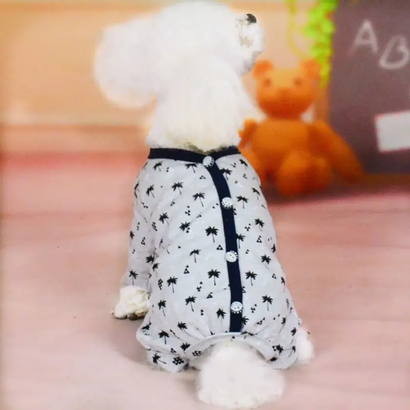 Пижама для собак одежда домашних животных комбинезон хлопковый костюм пальто