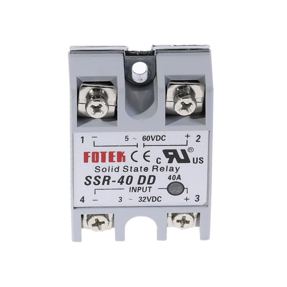 

1Pcs SSR40DD SSR-40DD Manufacturer 40A solid state relay ,input 3-32VDC output 5-60VDC