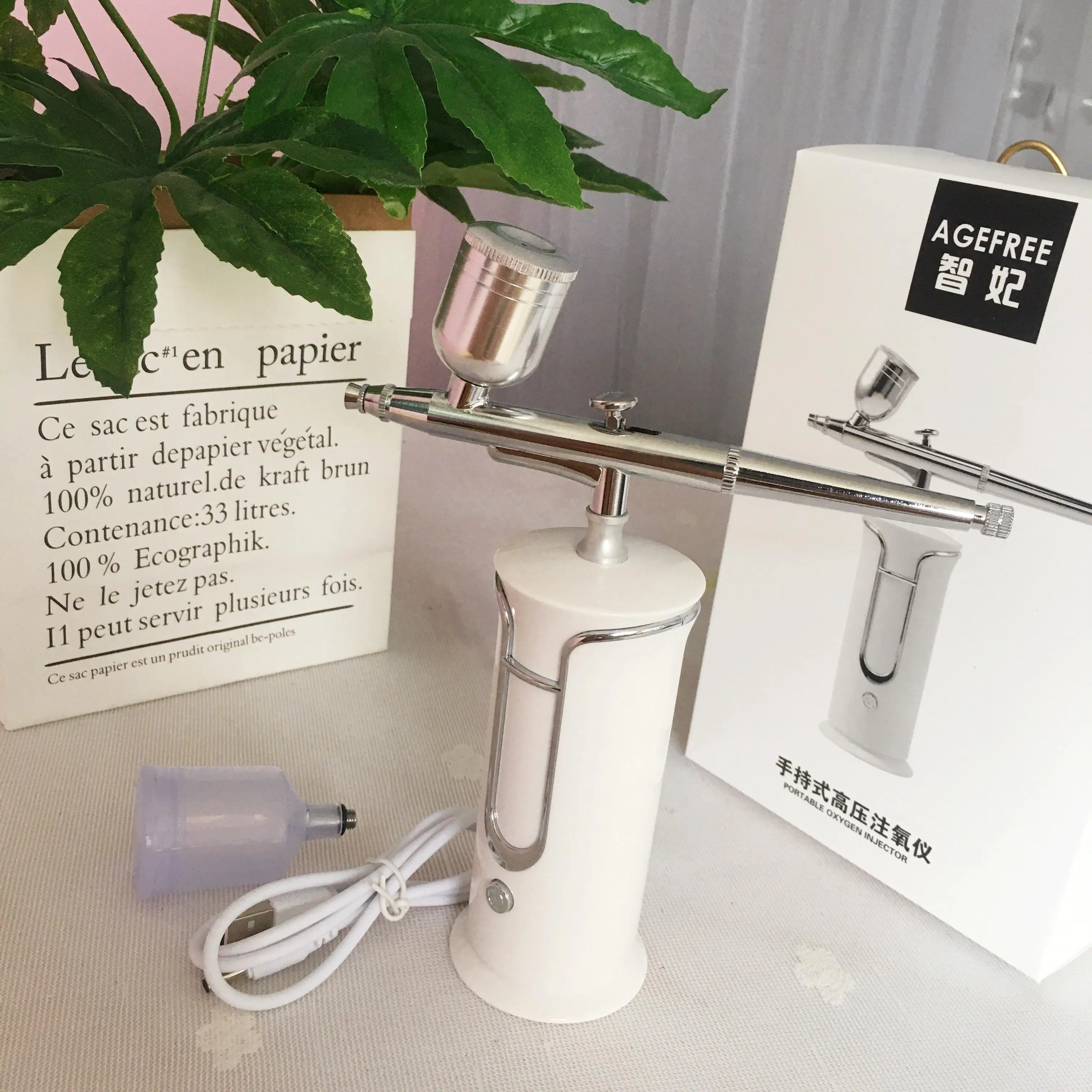 Новинка Аэрограф с нанораспылителем воды и кислородом перезаряжаемый