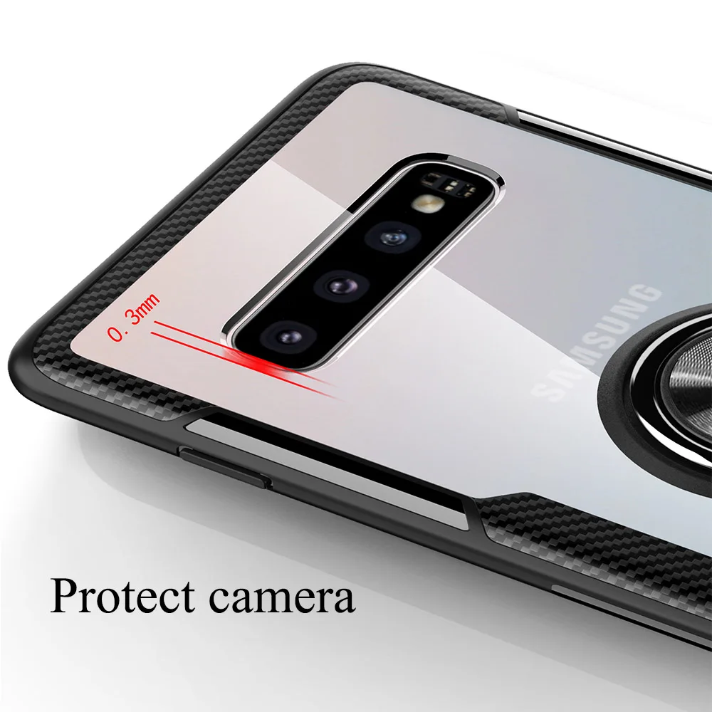 Clear Magnetic Car Holder Phone Case For SamSung Galaxy Note10 9 Plus S10 Lite S9 Cover |