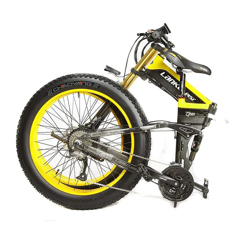 Складной китайский электровелосипед Fat 26 ''Plus Tire скутер велосипед 27 скоростей