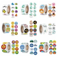 500pcs cute cartoon animal stickers teacher reward stickers for kids thank you diy handmade gift decoration labels stationery