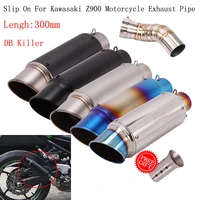 51mm slip on for kawasaki z900 motorcycle exhaust modified escape middle link pipe db killer stainless steel connect muffled