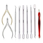 Отодвигание кутикулы из нержавеющей стали, маникюрные инструменты для удаления ногтей, ножницы для ухода за пальцами, машинка для стрижки омертвевшей кожи, инструменты золотого и серебряного цвета
