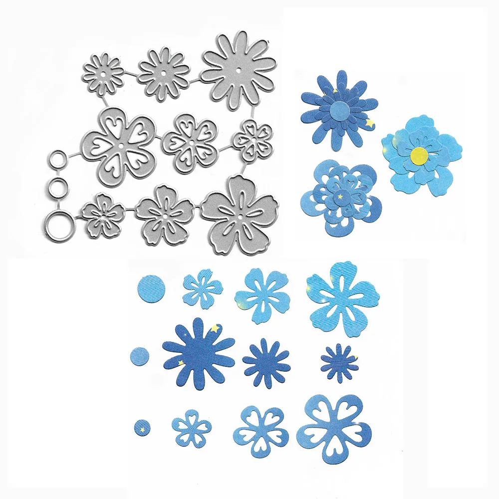 

Flowers Cutting Dies Scrapbooking Troqueles Craft Dies Cut Metal Stencil For DIY Card Making Clear Stamps And Dies Knife Mould