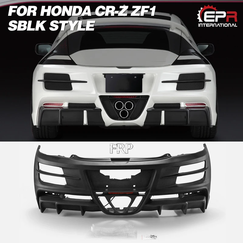Автомобиль-Стайлинг для Honda 10,2-12,8 CR-Z ZF1 SBLK стильное Стекловолокно Задний бампер FRP стекловолокно стекло CRZ корпус комплект крышка Дрифт гоночный набор