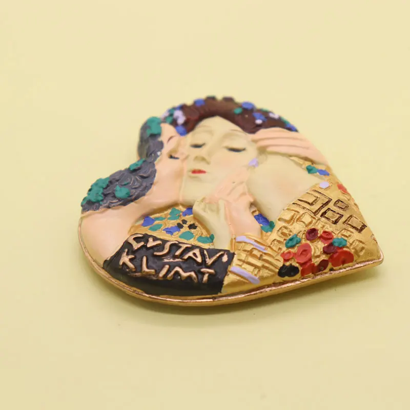 Магнит на холодильник сердце знаменитый в Европе поцелуй резия стерео украшение