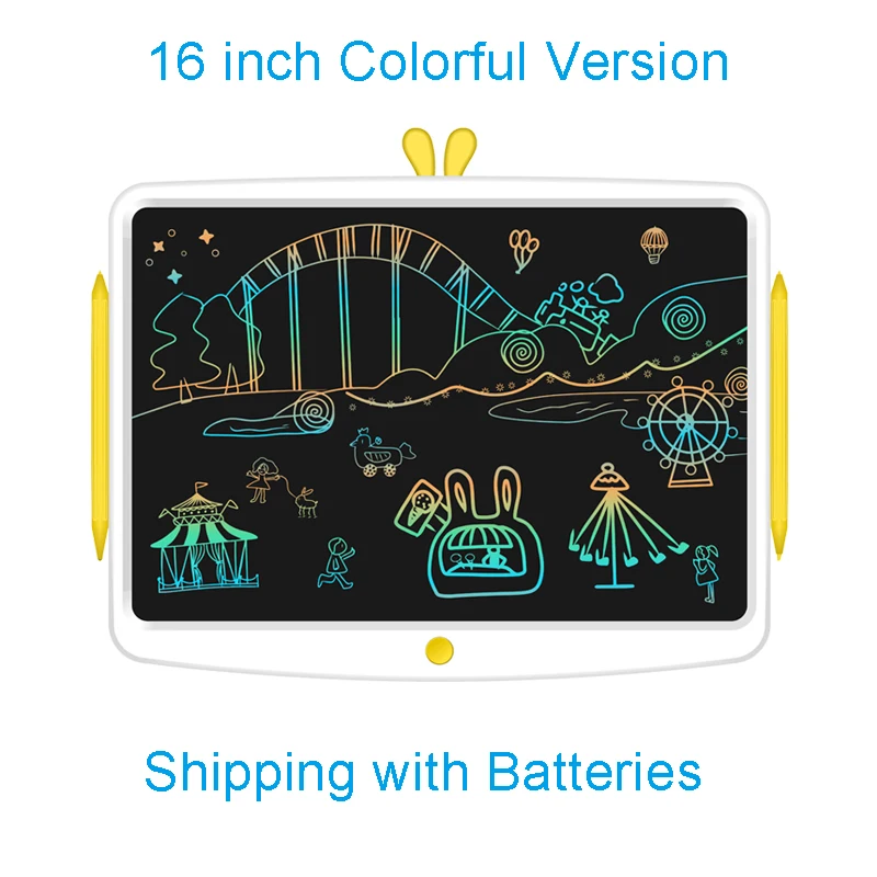 16in with battery Xiaomi Wicue Радужный ЖК-дисплей почерк доска для письма планшет 12 дюймов без задний светильник Обучающие инструменты от Mijia Youpin - Цвет: 16in with battery