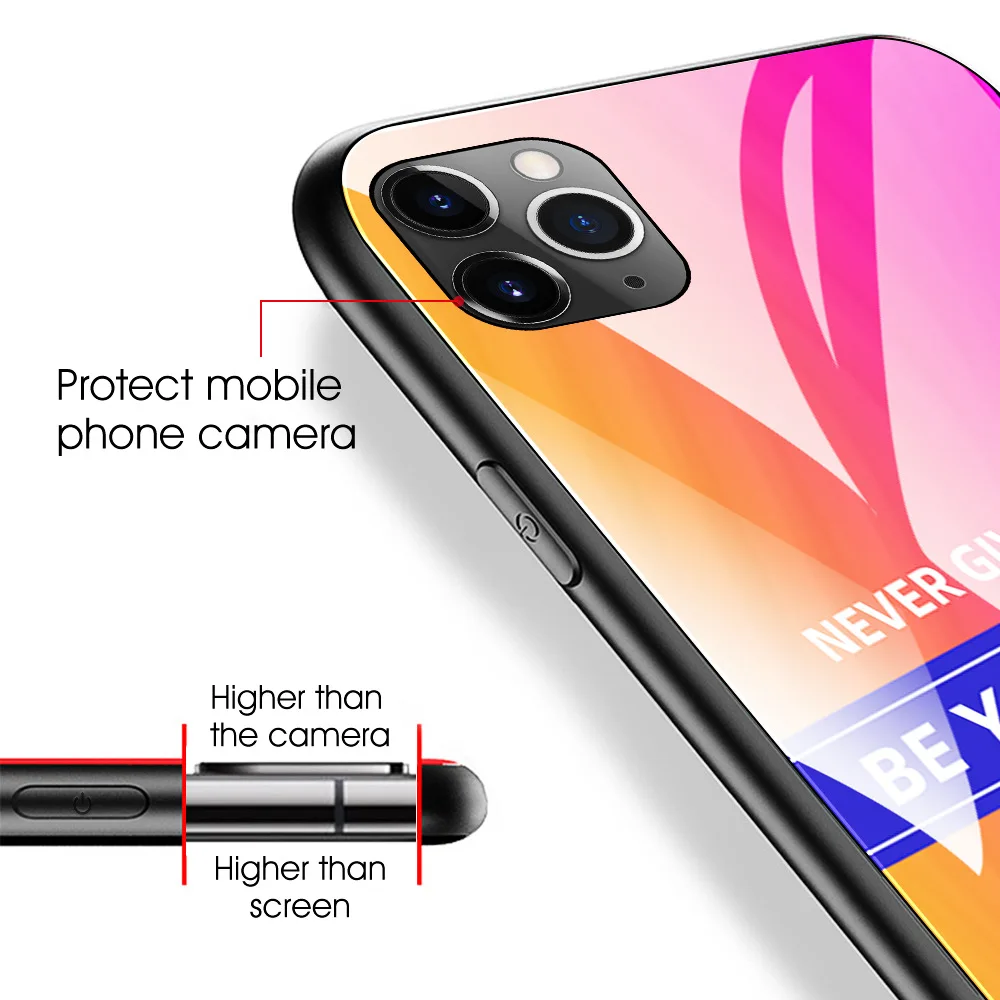 Чехол для телефона Iphone XR X 8 7 6 Plus цветной чехол из закаленного стекла с текстурой