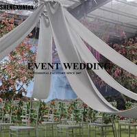 nice looking width ceiling drapery sheer curtain panel roof canopy decoration draping fabric wedding decoration