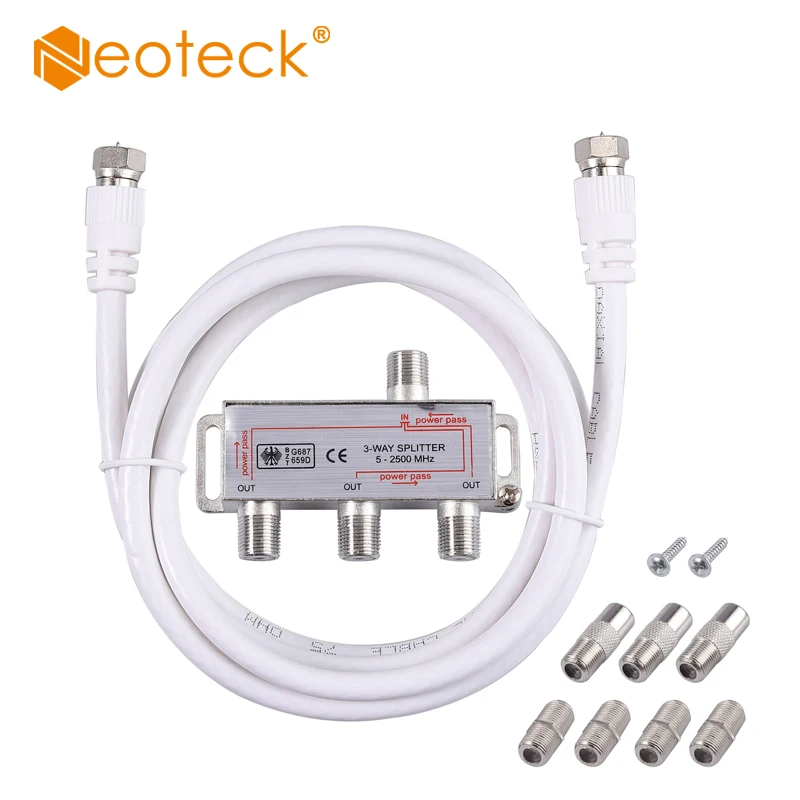 Распродажа 3 полосный широкополосный сплиттер Neoteck для ТВ/CA ТВ 2500 МГц 5 2400 F Тип