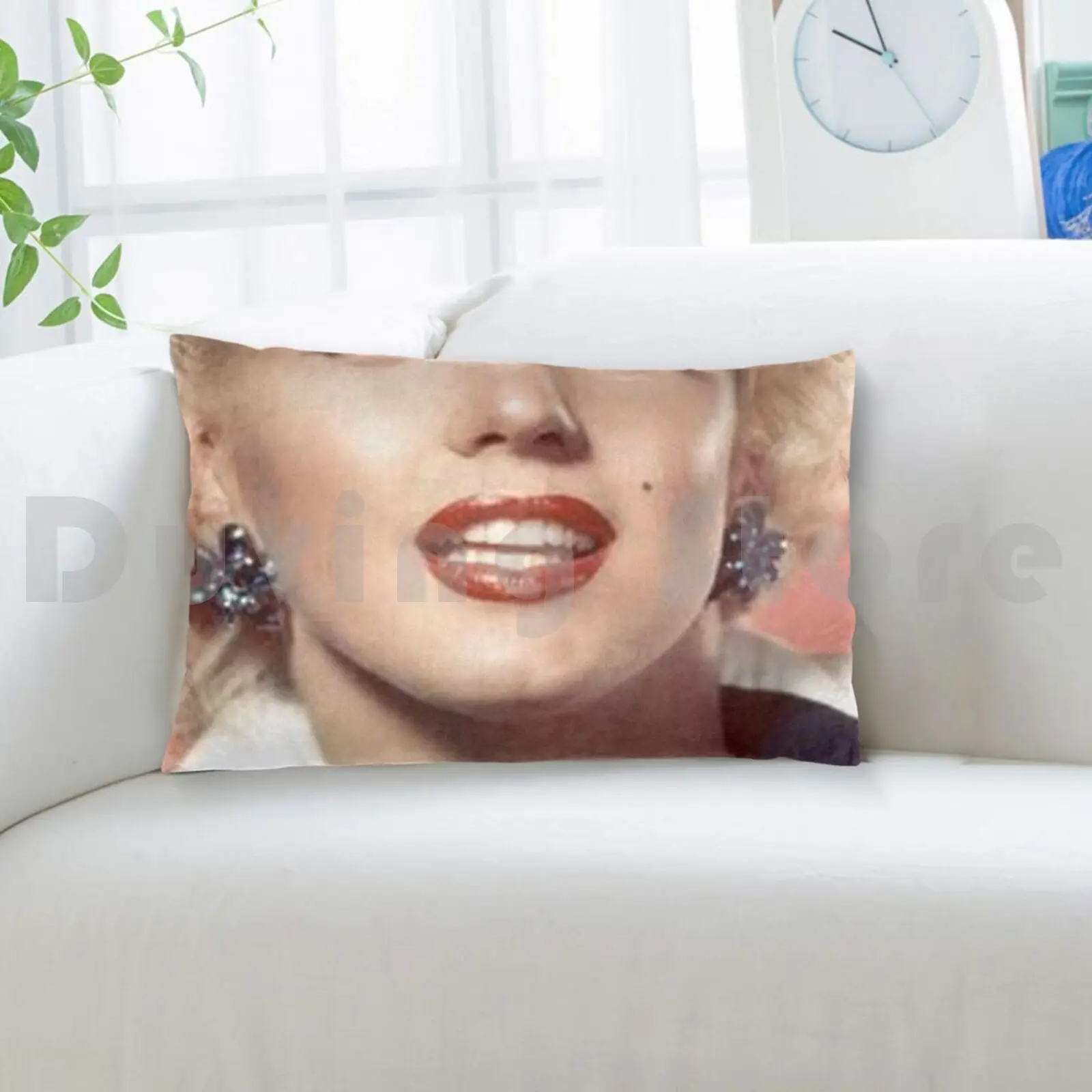 Подушка Marilyn фотография 50x75 Мэрилин Монро икона художественная смешная улыбка