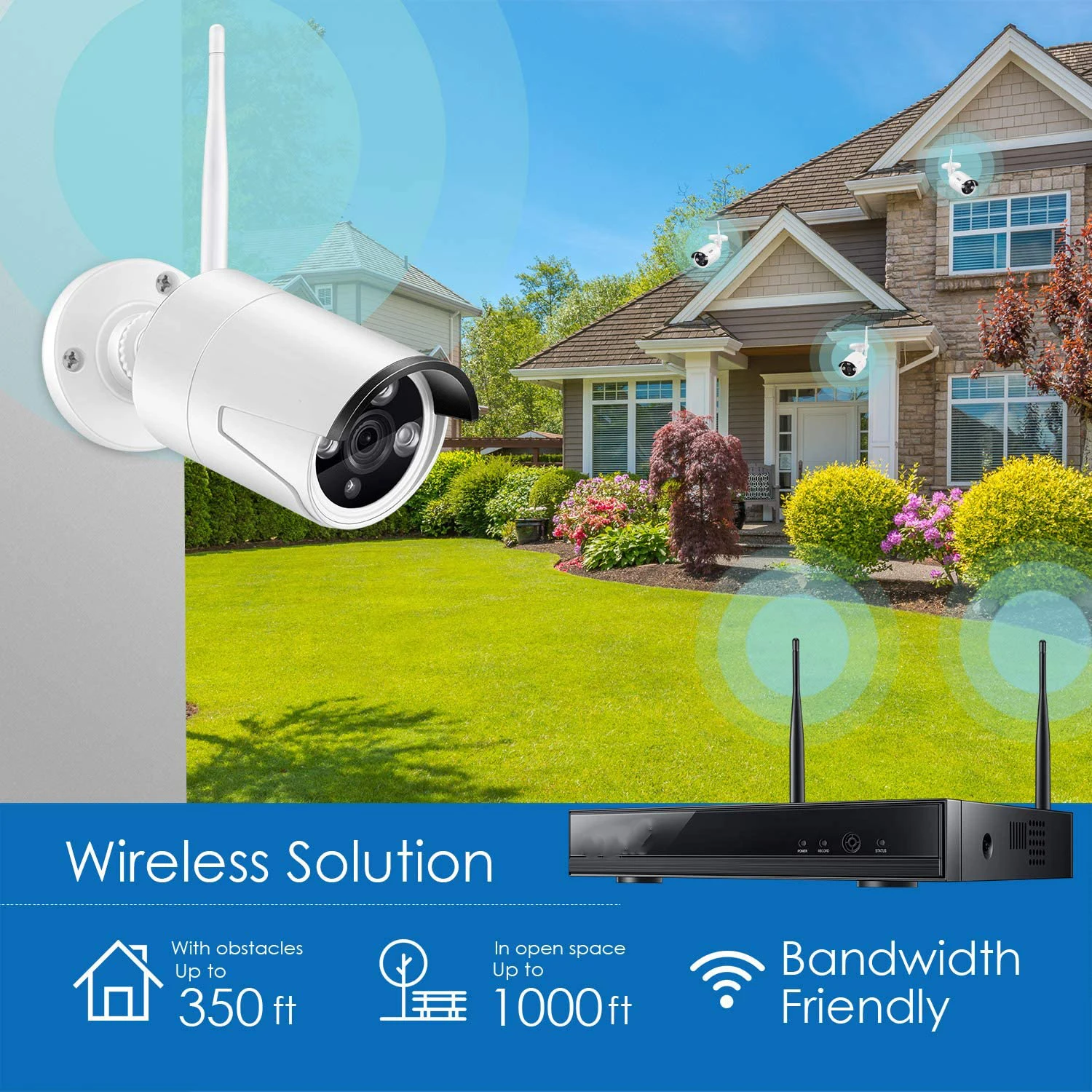 Комплект камеры видеонаблюдения HD 960P 8 каналов Wi Fi 1 3 МП|Система наблюдения| |