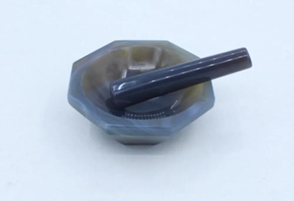 

Natural Agate Mortar and Pestle for Laboratory ID=70 mm Lab Grinding