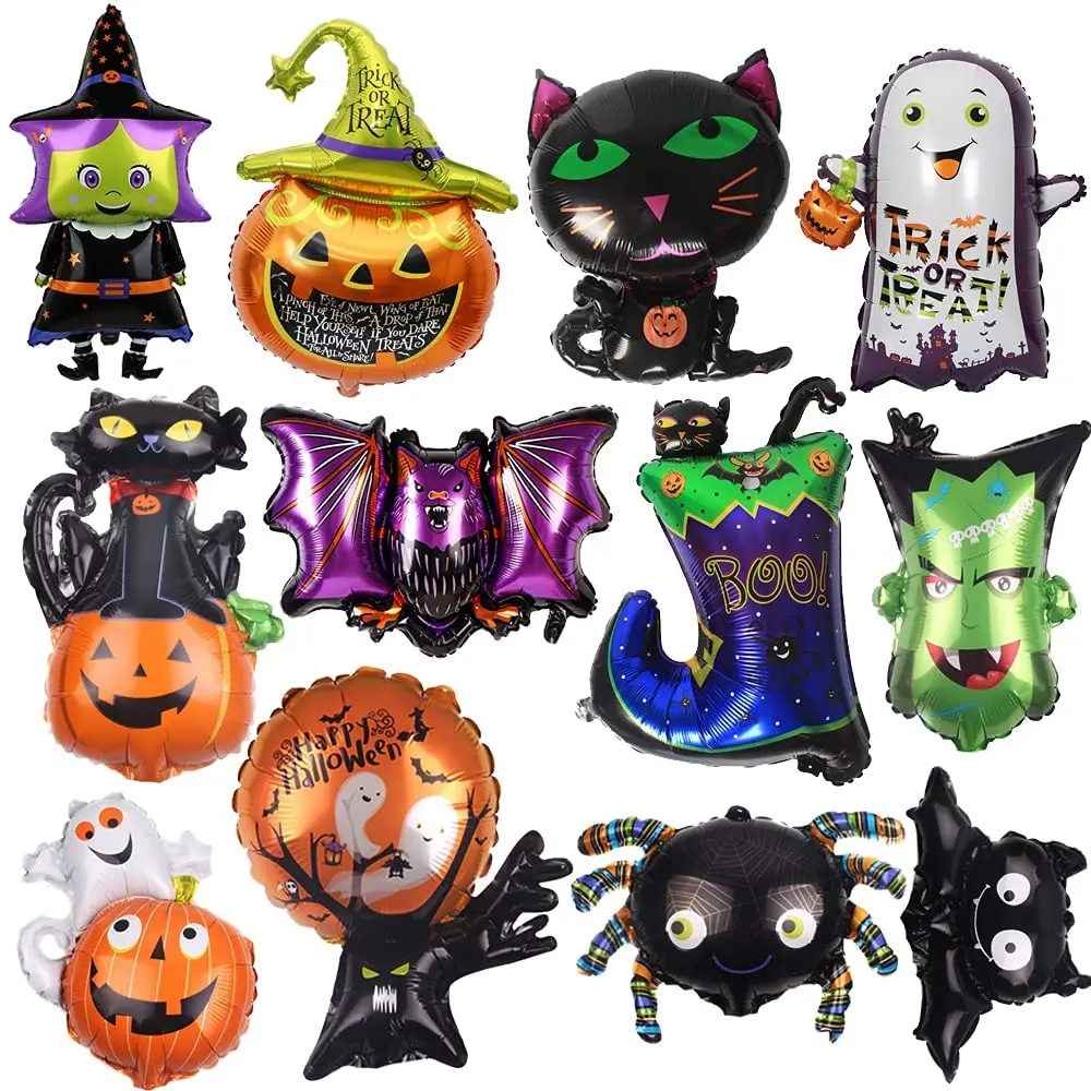 

Воздушный шар из майларовой фольги для Хэллоуина, тыква, ведьма, скелет, монстр-паук, воздушный шар для украшения вечеринки, случайный выбор,...