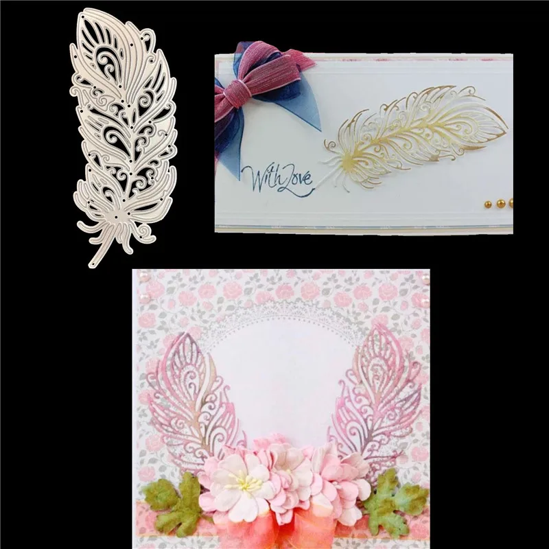 

Feather Metal Cut Dies Stencils for Scrapbooking Stamp/Photo Album Decorative Embossing DIY Paper Cards