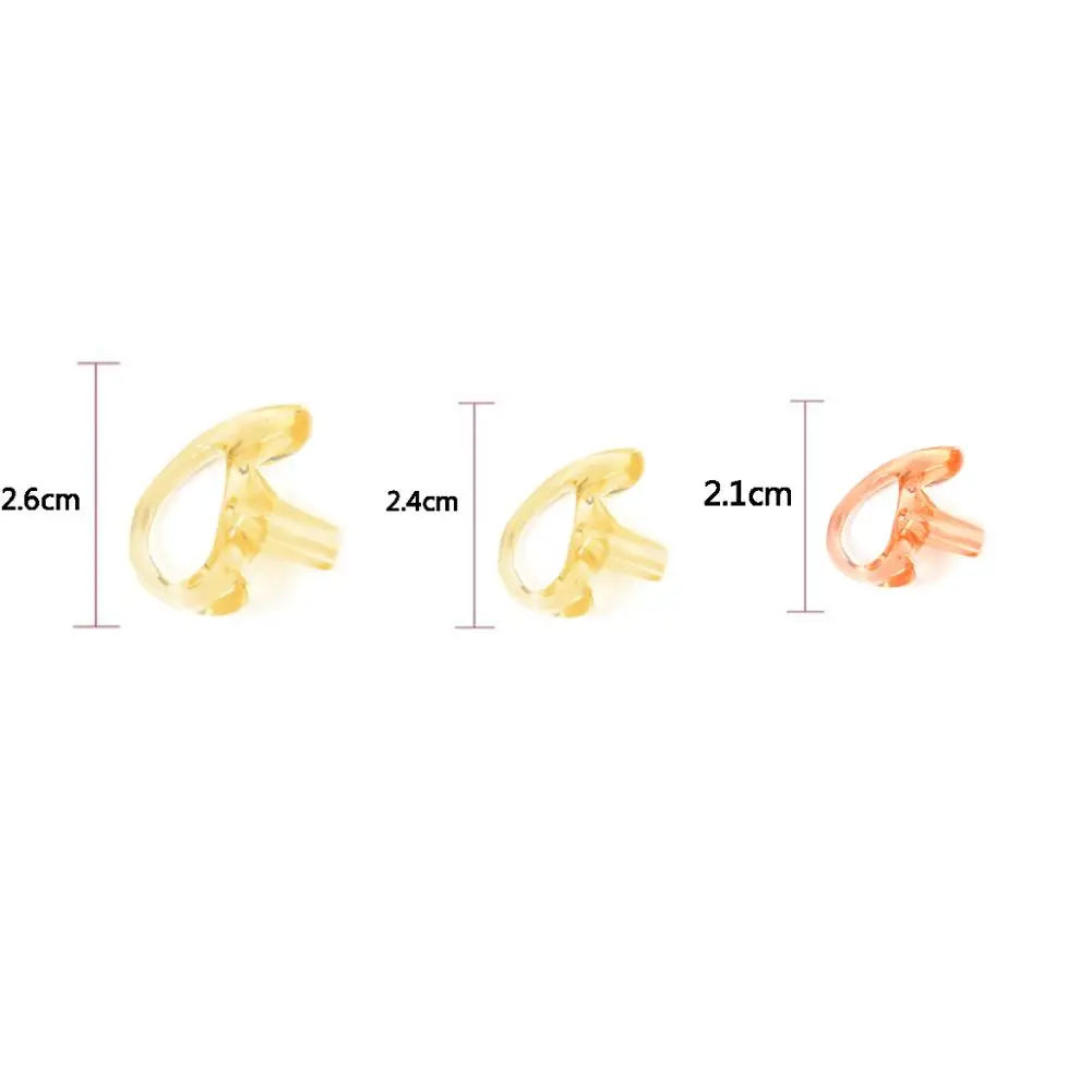 

200Pcs Silicone Earmolds Ear Mold Earloop Earbud for Walkie Talkie Radio Acoustic Air Tube Earphone Headphone Headset S/M/L Size