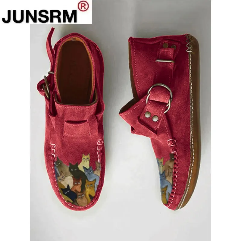 

2021 Spring Fashion Buckle Women's Casual Shoes New Flat Bottom High-top Women's Shoes Comfortable Vulcanized Women's Shoes Z