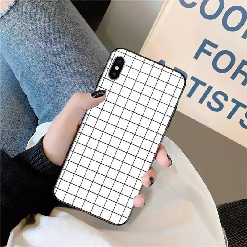 

Checkerboard Checkered Phone Case for iPhone 11 12 pro XS MAX 8 7 6 6S Plus X 5S SE 2020 XR mini