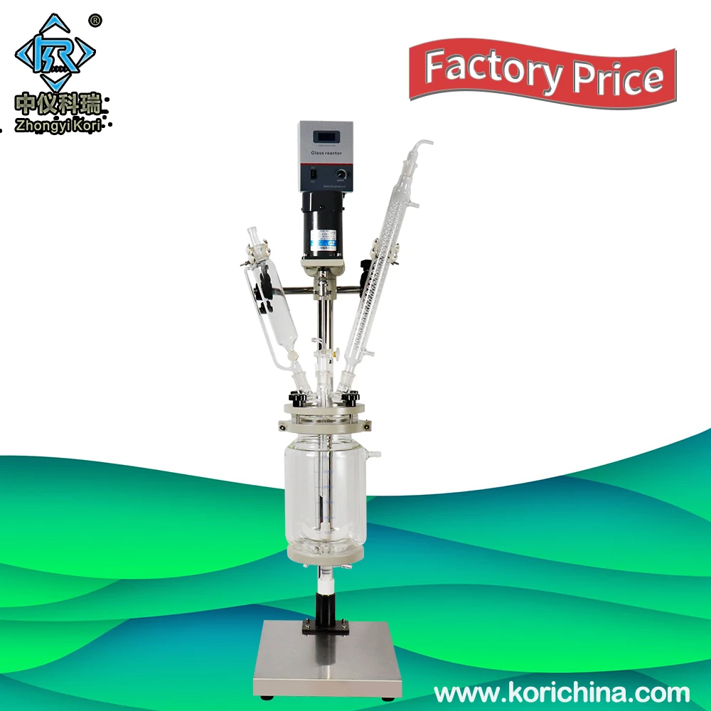 

SF-3L Laboratory chemical double wall jacketed glass reactor system crystallization reactor reaction vessel