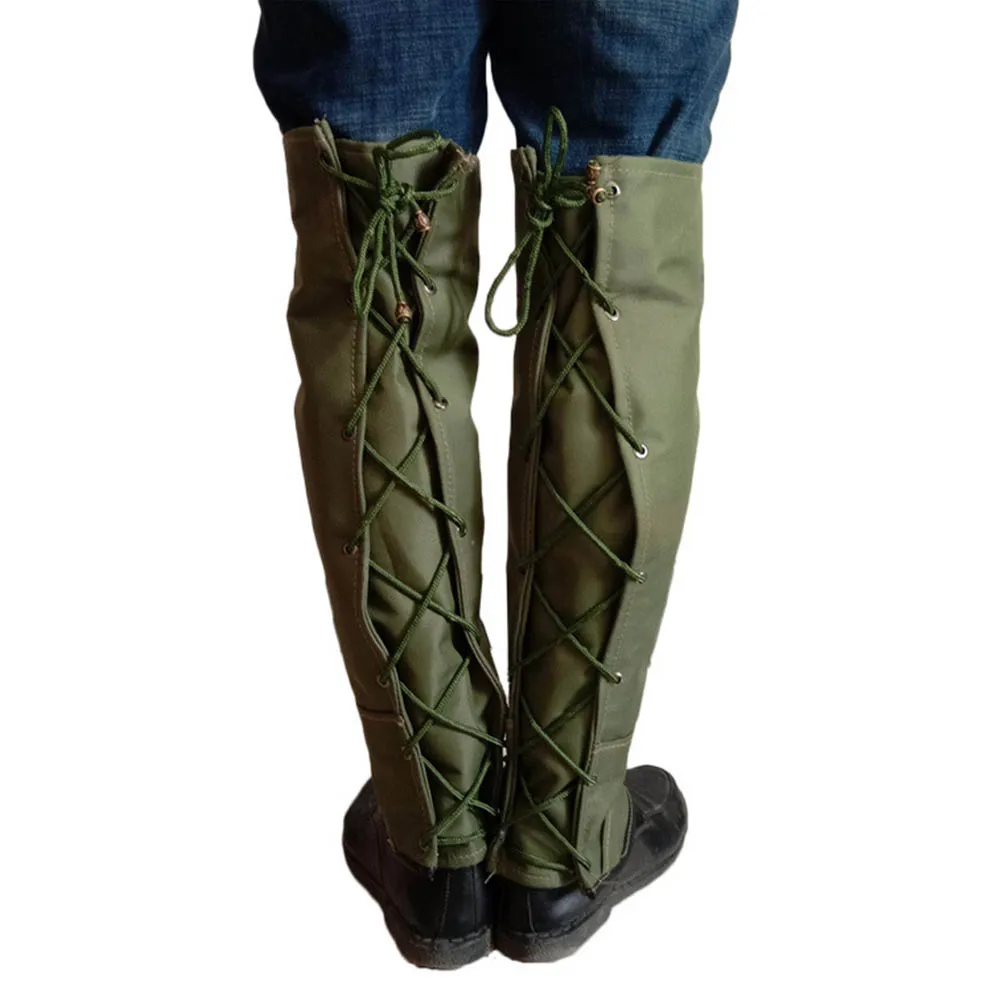 

1pair Guard Hunting Warmer Canvas Hiking Gaiter Legging Cover Half Chaps Walking Snake Protection Safety Snow Outdoor Climbing