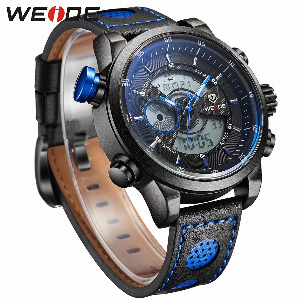 Часы WEIDE мужские Аналоговые повседневные спортивные цифровые водонепроницаемые