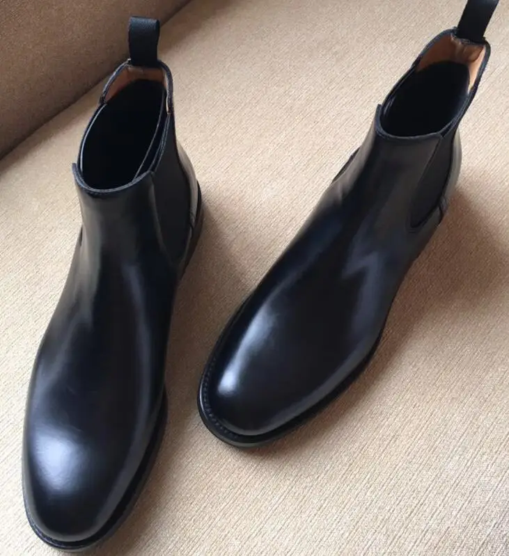 black winter boots Ботинки martin из микрофибры в британском стиле; женские зимние ботильоны на плоской подошве с эластичной лентой; женская обувь с коротким плюшем; bottes - Цвет: black winter boots