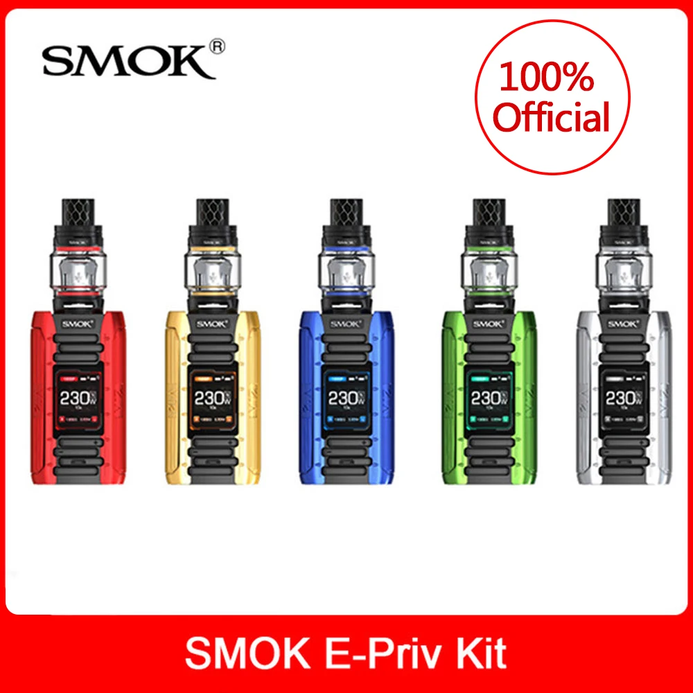 Оригинальный набор SMOK E Priv 230 Вт с баком TFV12 Prince 8 мл + сетчатые катушки для