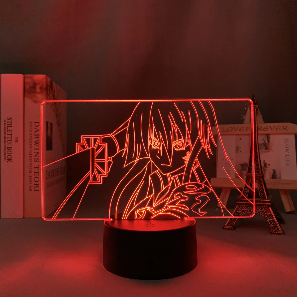

Светодиодный светильник в стиле аниме Akame Ga Kill для спальни, ночсветильник, подарок на день рождения, декор для комнаты, Настольная 3d лампа Akame...
