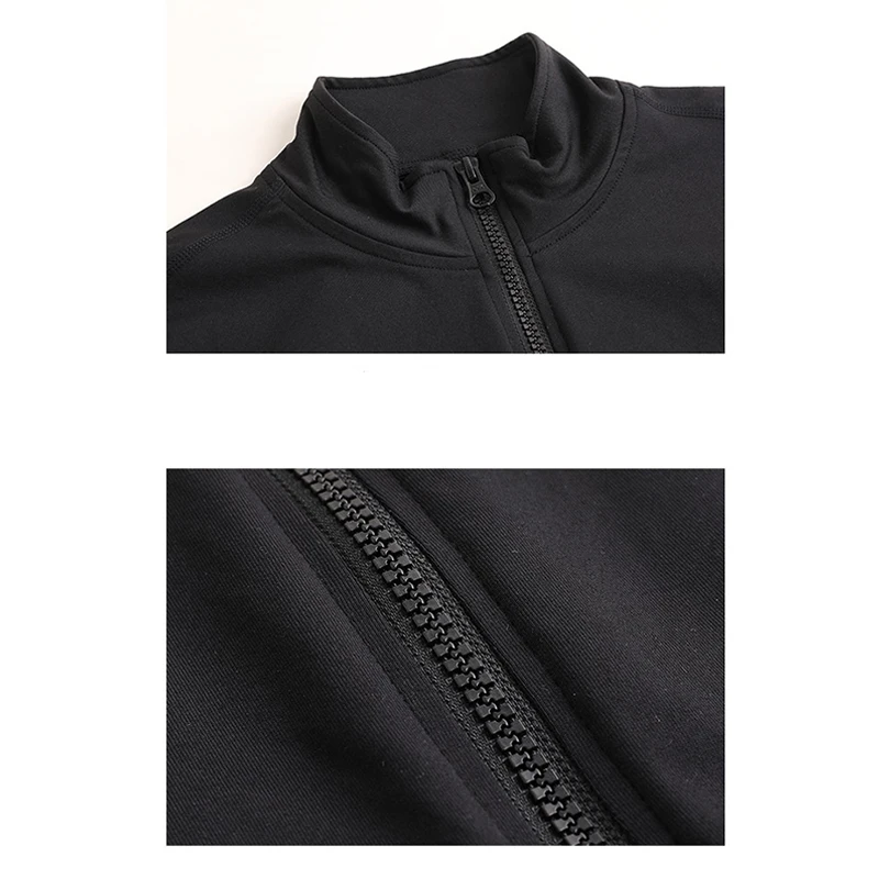 

Running Jacket Women Long Sleeve Zip Fitness Yoga Shirt Top Workout Gym Activewear Sport Coats Training Quick Dry Nylon Spandex