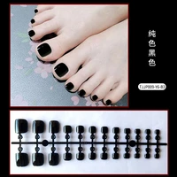 toe nail patches cute girl wearing nail art patches fake nails toenail patch press on nails 24 pieces of pure color striped