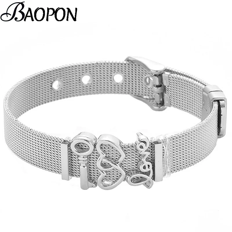 Модные серебряные часы из нержавеющей стали сетчатые браслеты для пояса женщин