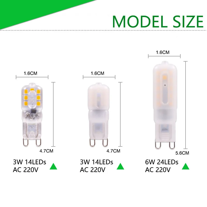 Светодиодная лампа 3 Вт 6 5 шт. светодиодная G4 G9 220 В переменного тока 12 SMD2835