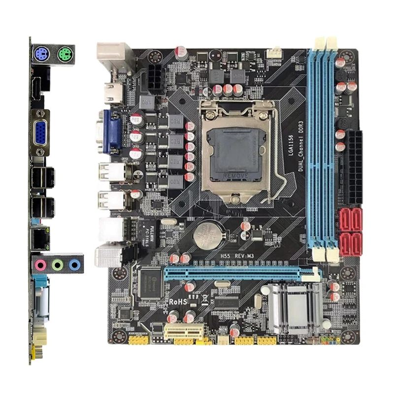 

HM55 Motherboard LGA 1156-Pin Socket For Desktop LGA 1156 i3 i5 CPU DDR3 Memory VGA HDMI-compatible Motherboard