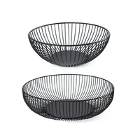 nordic style household fruit basket fruit holder iron art black bowl table snack food storage basket
